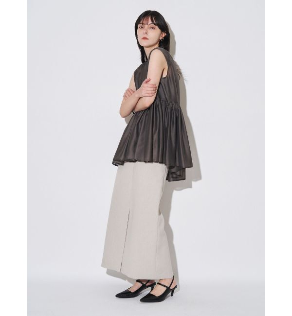 ELENDEEK「SHEER PEPLUM BL」|シャツ・ブラウス|