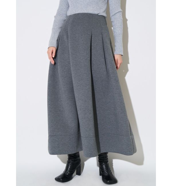 ELENDEEK「JERSEY TUCK FLARE SK」|スカート|グレー