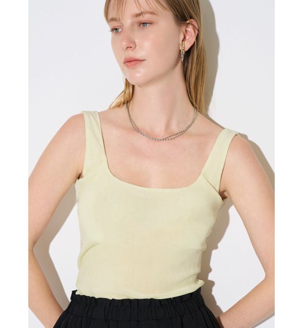 ELENDEEK「FROCKY TULLE PAD TANK」|タンクトップ|