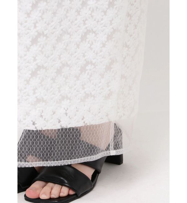 ELENDEEK「EMBROIDERY I-LINE SK」|スカート|