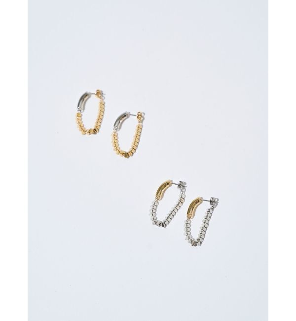 ELENDEEK「METAL BEADS HOOP PIERCE」|ピアス|