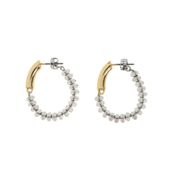 ELENDEEK「METAL BEADS HOOP PIERCE」|ピアス|