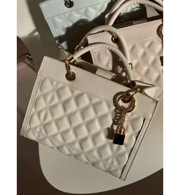 dazzlin「キルティングハンドルバッグ」|ハンドバッグ|アイボリー