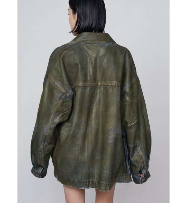 EMODA「ヴィンテージライクオーバーデニムブルゾン」|ブルゾン・スタジャン|