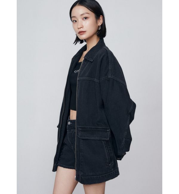 EMODA「ヴィンテージライクオーバーデニムブルゾン」|ブルゾン・スタジャン|