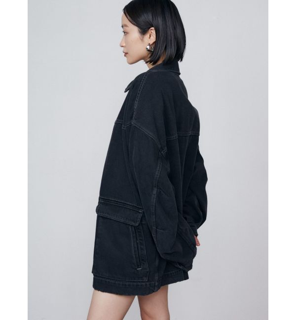 EMODA「ヴィンテージライクオーバーデニムブルゾン」|ブルゾン・スタジャン|