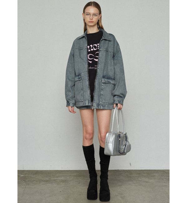 EMODA「ヴィンテージライクオーバーデニムブルゾン」|ブルゾン・スタジャン|