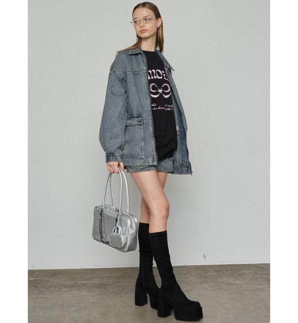 EMODA「ヴィンテージライクオーバーデニムブルゾン」|ブルゾン・スタジャン|