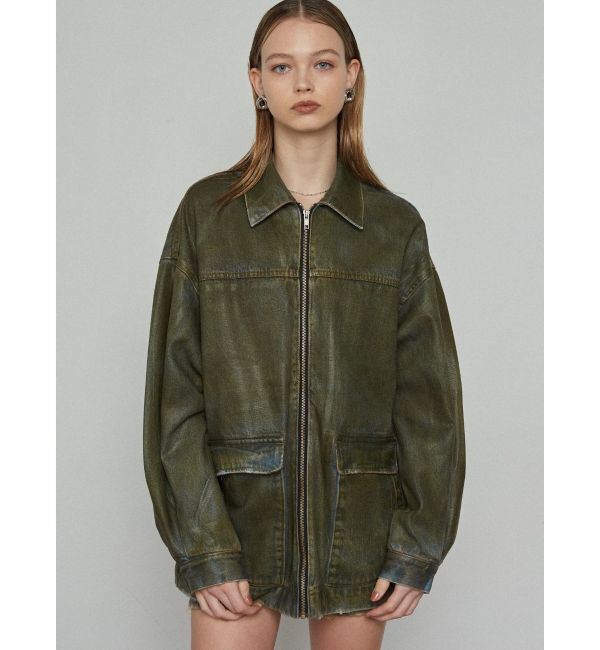 EMODA「ヴィンテージライクオーバーデニムブルゾン」|ブルゾン・スタジャン|