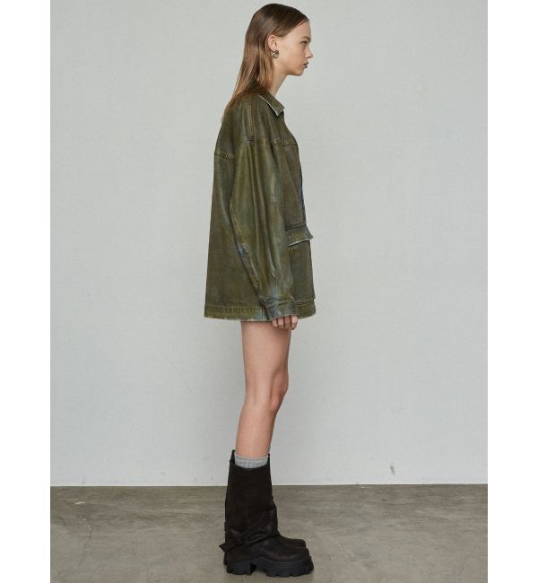 EMODA「ヴィンテージライクオーバーデニムブルゾン」|ブルゾン・スタジャン|