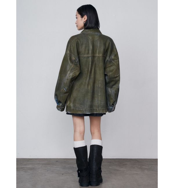 EMODA「ヴィンテージライクオーバーデニムブルゾン」|ブルゾン・スタジャン|