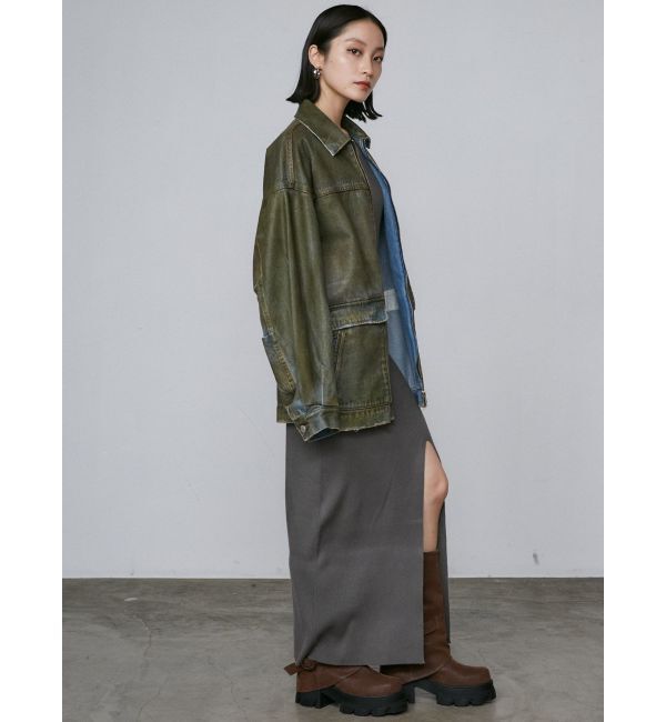 EMODA「ヴィンテージライクオーバーデニムブルゾン」|ブルゾン・スタジャン|