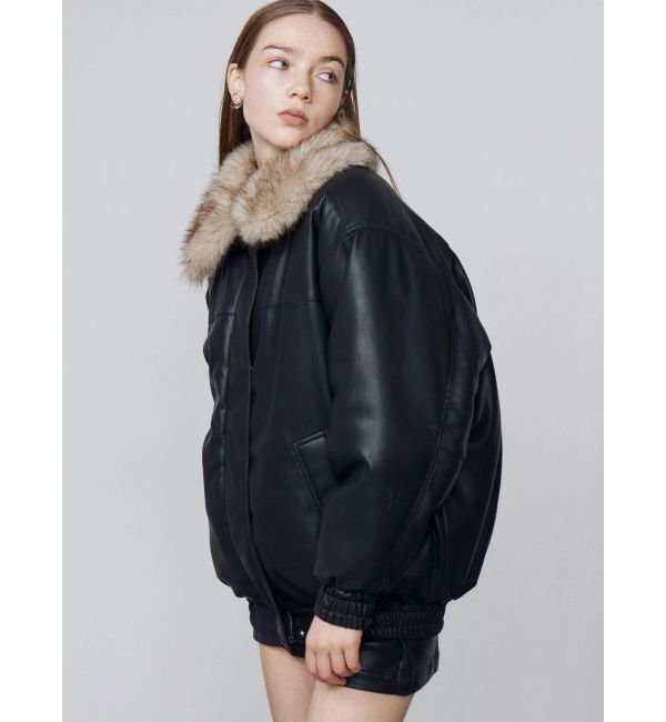 EMODA「フェイクレザーブルゾン」|ブルゾン・スタジャン|