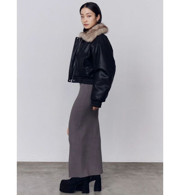 EMODA「フェイクレザーブルゾン」|ブルゾン・スタジャン|