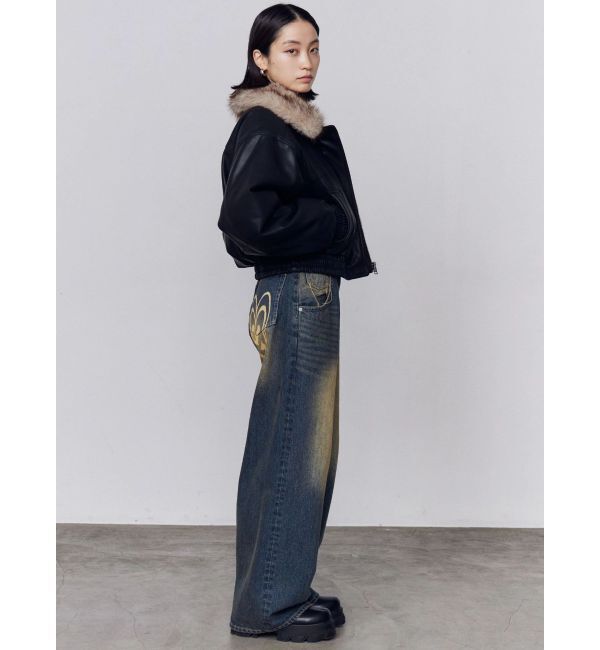 EMODA「フェイクレザーブルゾン」|ブルゾン・スタジャン|