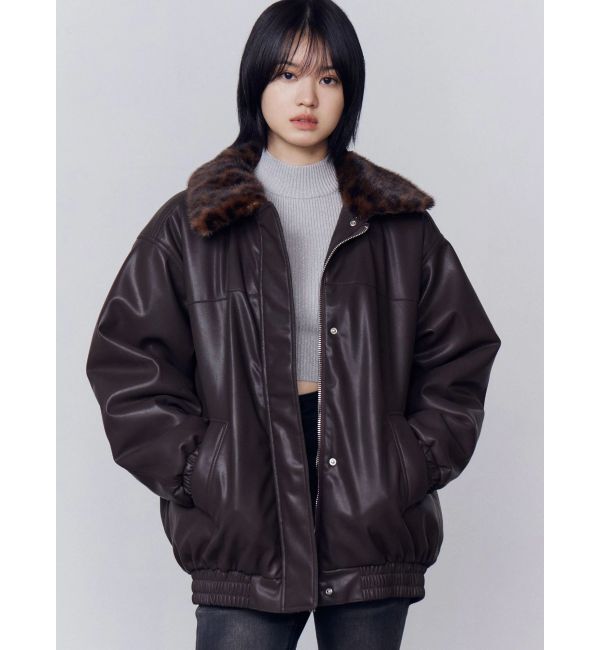 EMODA「フェイクレザーブルゾン」|ブルゾン・スタジャン|
