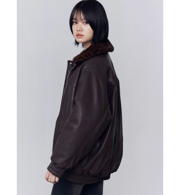 EMODA「フェイクレザーブルゾン」|ブルゾン・スタジャン|