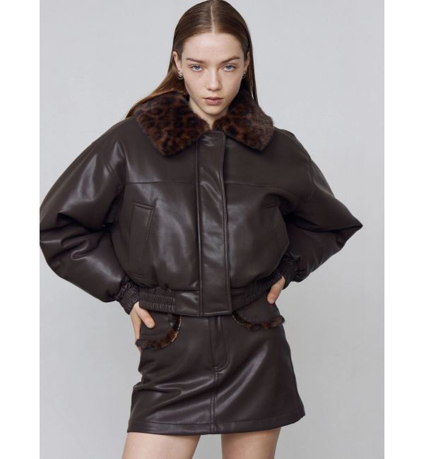 EMODA「フェイクレザーブルゾン」|ブルゾン・スタジャン|