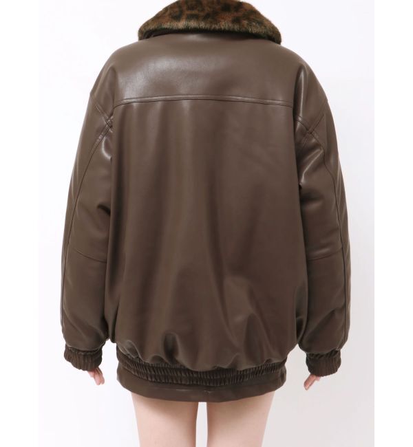 EMODA「フェイクレザーブルゾン」|ブルゾン・スタジャン|