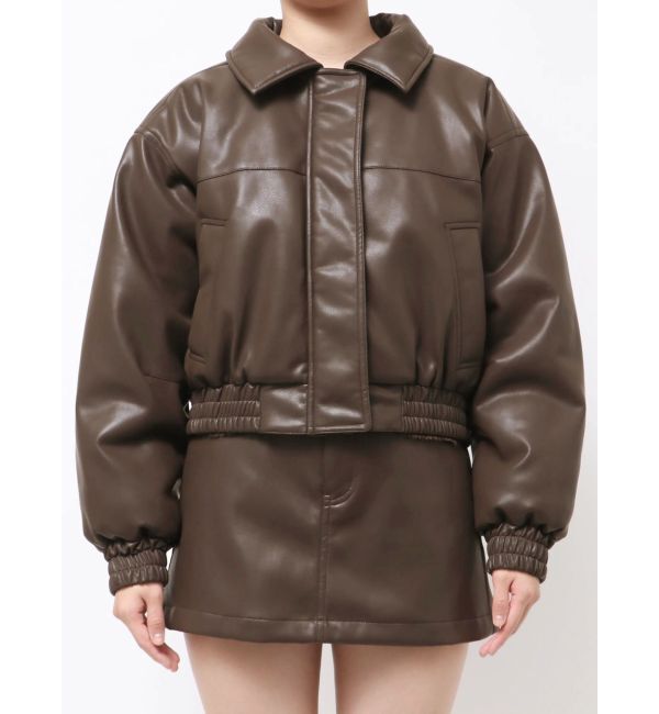 EMODA「フェイクレザーブルゾン」|ブルゾン・スタジャン|