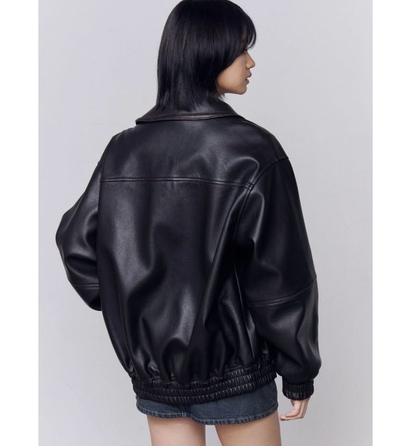 EMODA「フェイクレザーオーバーブルゾン」|ブルゾン・スタジャン|