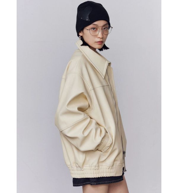 EMODA「フェイクレザーオーバーブルゾン」|ブルゾン・スタジャン|