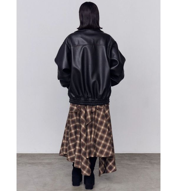 EMODA「フェイクレザーオーバーブルゾン」|ブルゾン・スタジャン|