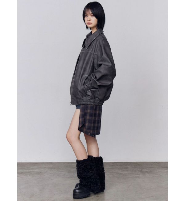 EMODA「フェイクレザーオーバーブルゾン」|ブルゾン・スタジャン|