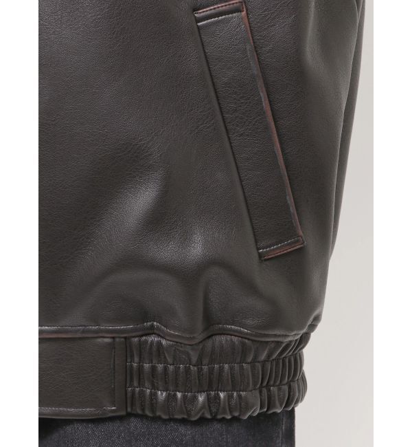 EMODA「フェイクレザーオーバーブルゾン」|ブルゾン・スタジャン|