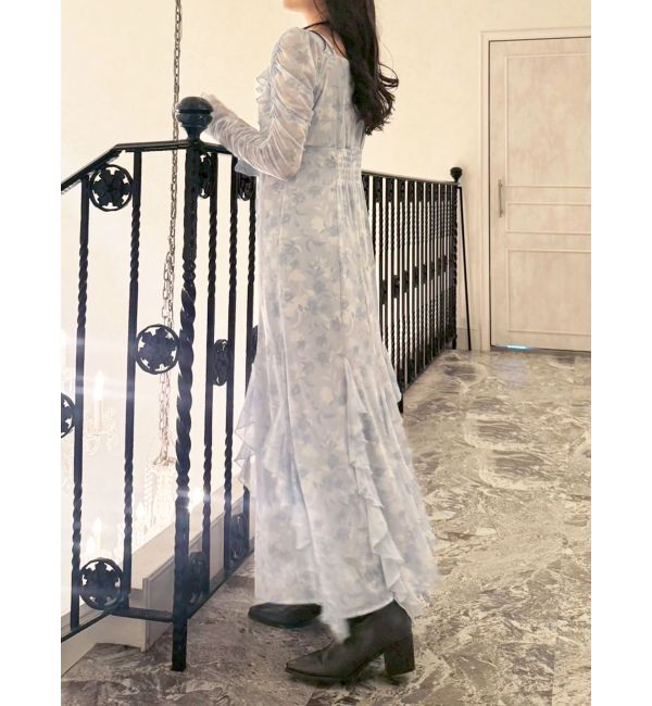 MERCURYDUO「チュールラッフルヘムワンピース」|ワンピース|