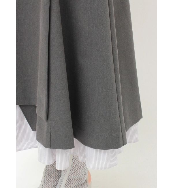 MERCURYDUO「シャツドッキングベアワンピース」|ワンピース|