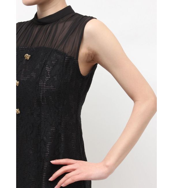 MERCURYDUO「レースベアドッキングワンピース」|ワンピース|