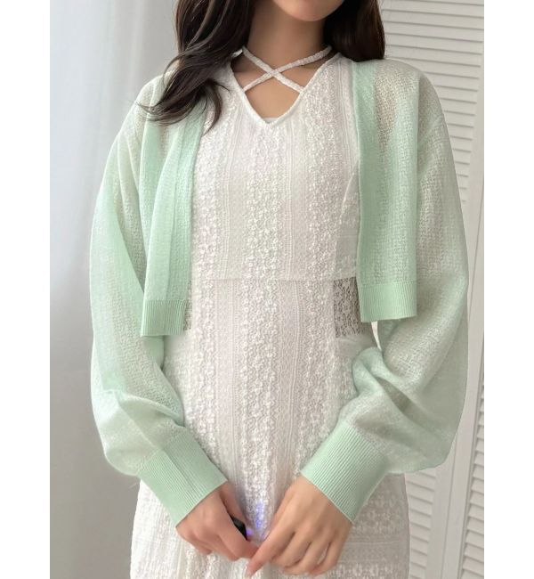 MERCURYDUO「シアーボレロカーディガン」|カーディガン|