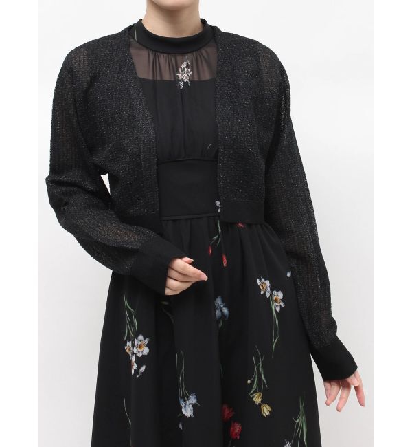 MERCURYDUO「シアーボレロカーディガン」|カーディガン|ブラック