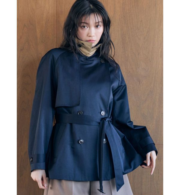 LAGUNAMOON「ミディアムトレンチコート」|トレンチコート|ネイビー