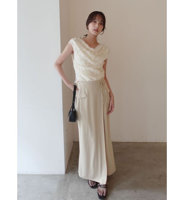 LAGUNAMOON「カットジャガードドレープブラウス」|シャツ・ブラウス|