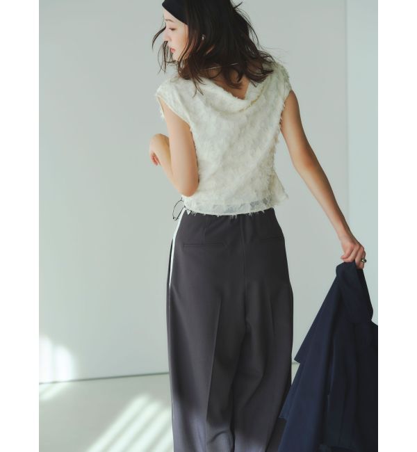 LAGUNAMOON「カットジャガードドレープブラウス」|シャツ・ブラウス|