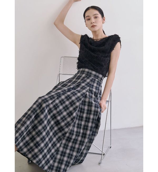 LAGUNAMOON「カットジャガードドレープブラウス」|シャツ・ブラウス|