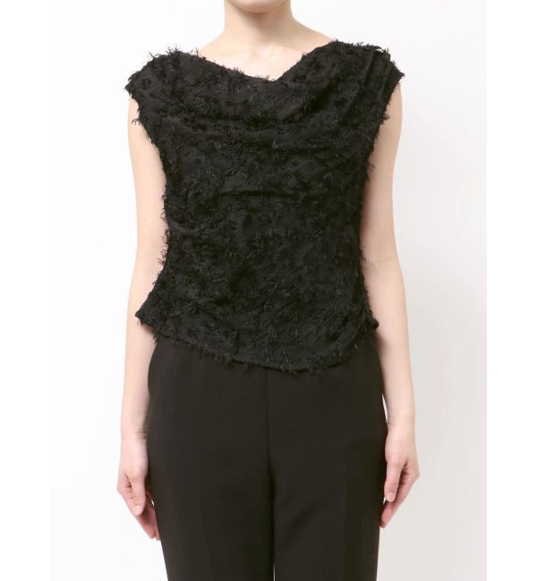 LAGUNAMOON「カットジャガードドレープブラウス」|シャツ・ブラウス|