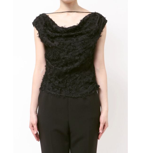 LAGUNAMOON「カットジャガードドレープブラウス」|シャツ・ブラウス|