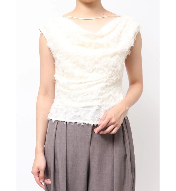 LAGUNAMOON「カットジャガードドレープブラウス」|シャツ・ブラウス|