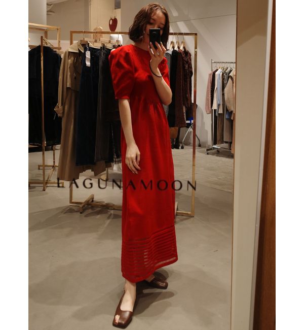 LAGUNAMOON「バックオープンフォルムニットワンピース」|ワンピース|