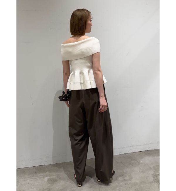 LAGUNAMOON「ペプラムオフショルニットプルオーバー」|ニット・セーター|