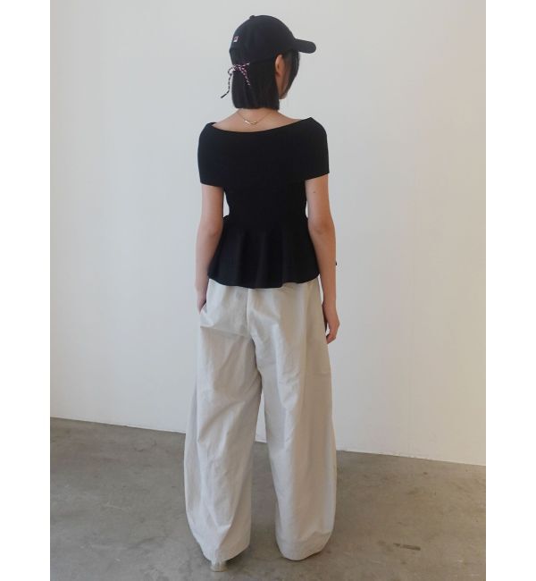 LAGUNAMOON「ペプラムオフショルニットプルオーバー」|ニット・セーター|