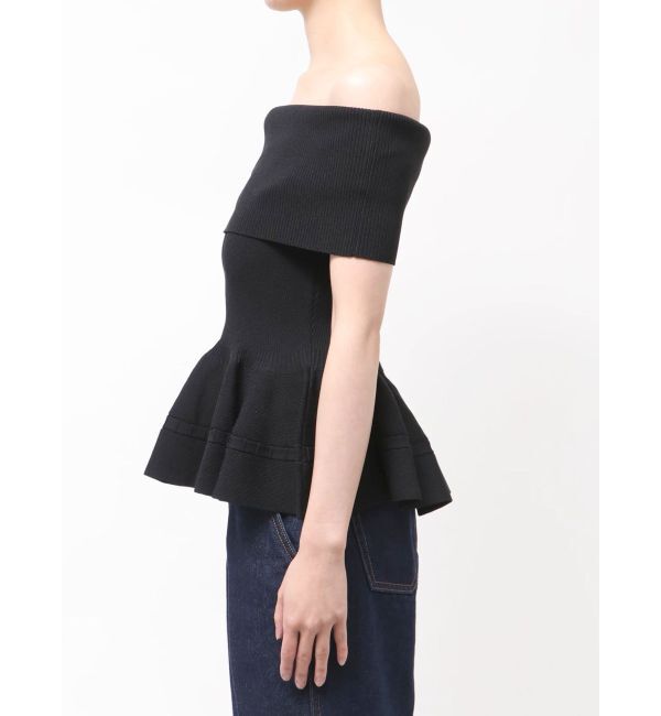 LAGUNAMOON「ペプラムオフショルニットプルオーバー」|ニット・セーター|