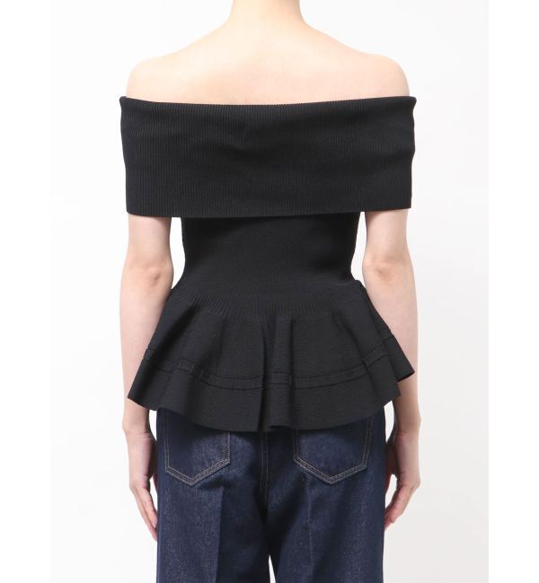 LAGUNAMOON「ペプラムオフショルニットプルオーバー」|ニット・セーター|