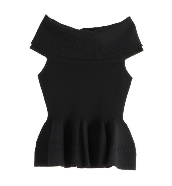 LAGUNAMOON「ペプラムオフショルニットプルオーバー」|ニット・セーター|