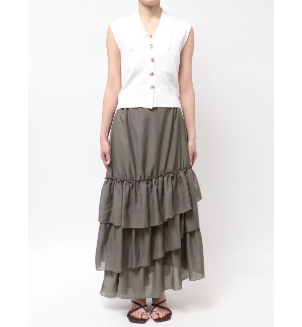 LAGUNAMOON「ニット&times;ティアードスカートドッキングワンピース」|ワンピース|