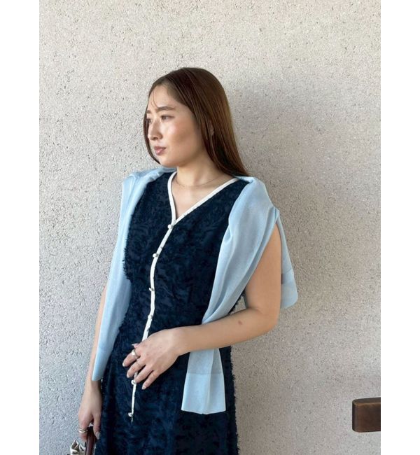 LAGUNAMOON「カットジャガードパイピングワンピース」|ワンピース|