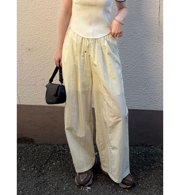 LAGUNAMOON「ウエストレースリラックスパンツ」|その他|アイボリー